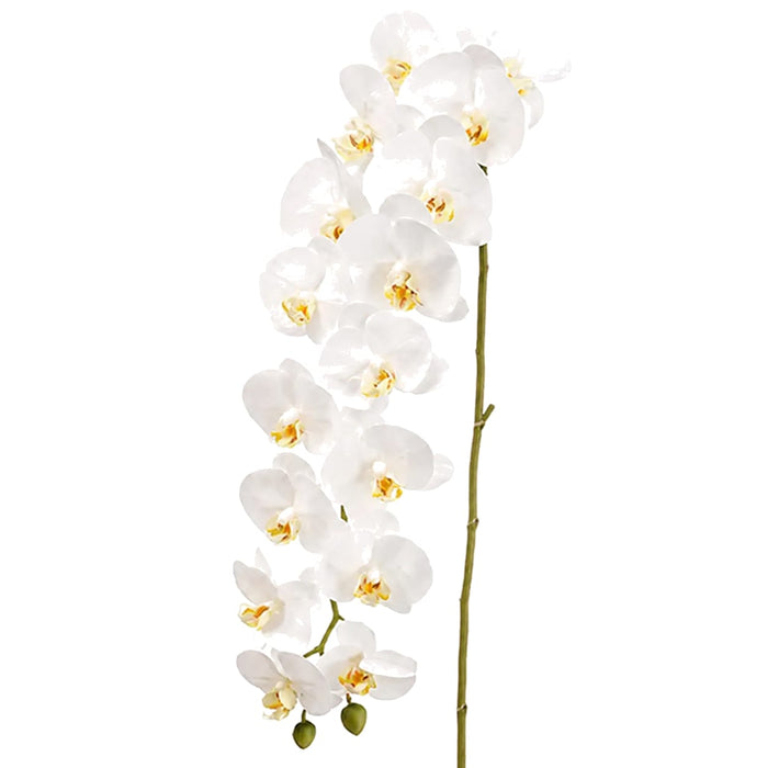 45" Silk Phalaenopsis Orchid Flower Spray -White (Pack of 6) - FSO077-WH