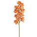 38" Handwrapped Silk Cymbidium Orchid Flower Stem -Orange (pack of 12) - FSO109-OR