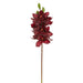26.5" Cymbidium Orchid Silk Flower Stem -Burgundy (pack of 6) - FSO112-BU