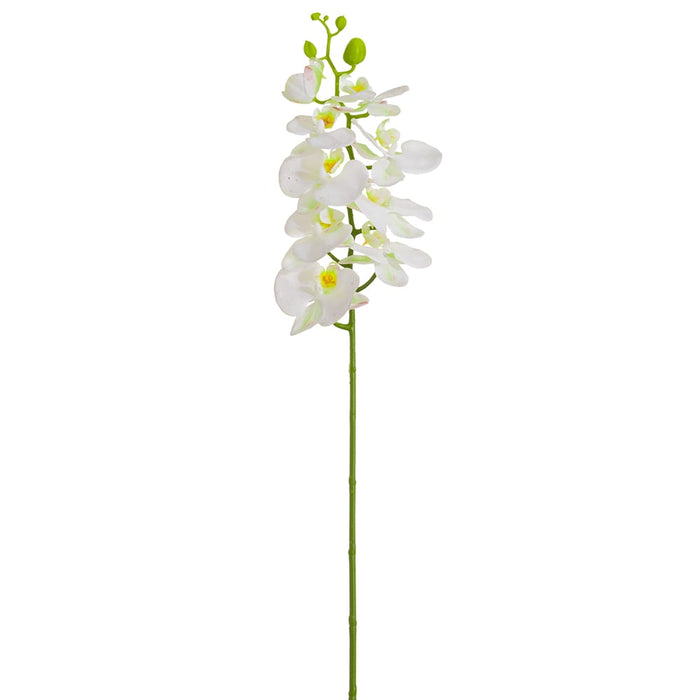 30" Silk Phalaenopsis Orchid Flower Stem -White (Pack of 12) - FSO300-WH