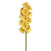30" Silk Cymbidium Orchid Flower Stem -Yellow (pack of 12) - FSO308-YE