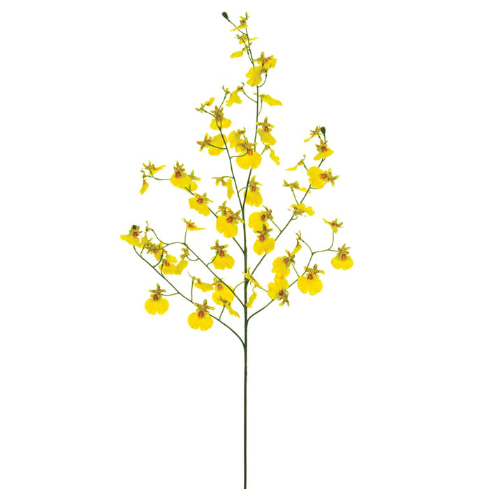 31.5" Oncidium Orchid Silk Flower Stem -Yellow (pack of 12) - FSO386-YE