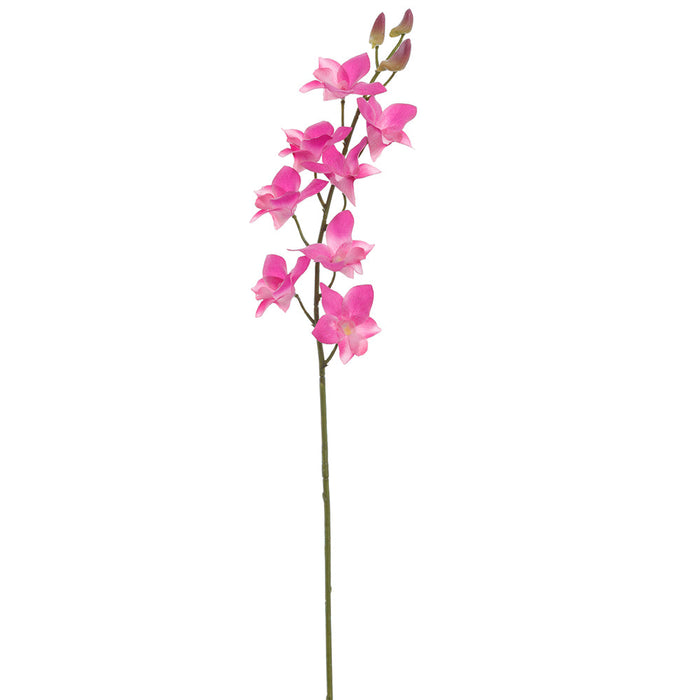 28" Real Touch Dendrobium Orchid Silk Flower Stem -Fuchsia (pack of 12) - FSO596-FU