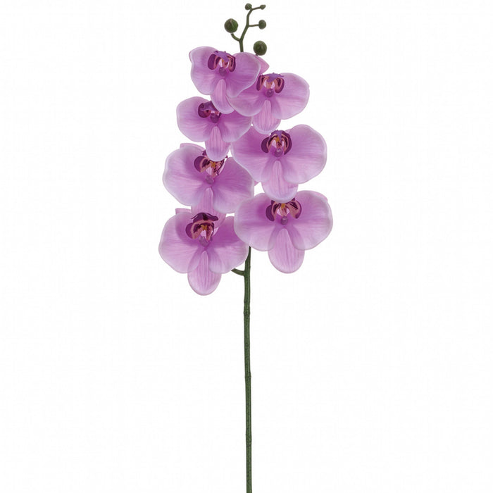 34.5" Hand-Wrapped Phalaenopsis Orchid Silk Flower Stem -Lavender/Purple (Pack of 12) - FSO807-LV/PU