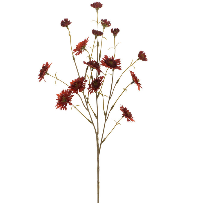 24" Primula Primrose Silk Flower Stem -Dusty Mahogany (Pack of 12) - FSP034-MH/DU