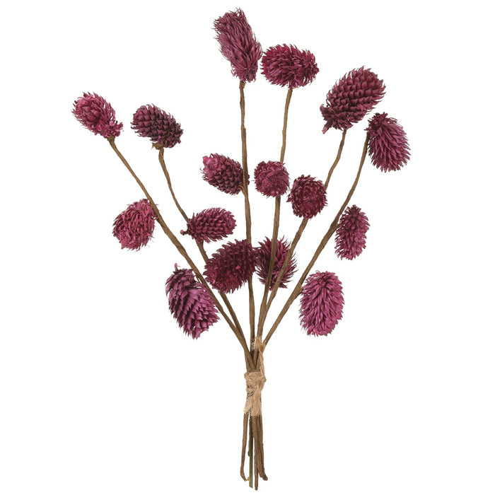 7.8" Artificial Osmanthus Pod Flower Stem -Purple (pack of 6) - FSP041-PU