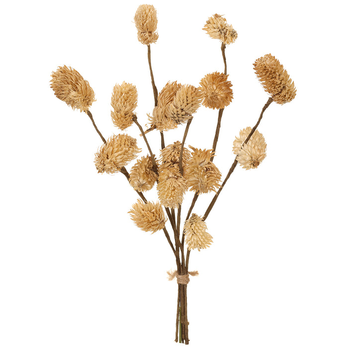 7.8" Artificial Osmanthus Pod Flower Stem -White (pack of 6) - FSP041-WH