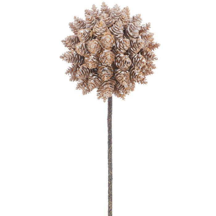 24.5" Artificial Pinecone Stem -Beige (Pack of 4) - FSP068-BE