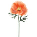 18" Silk Poppy Flower Stem -Orange (pack of 12) - FSP070-OR