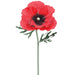 18" Silk Poppy Flower Stem -Red (pack of 12) - FSP070-RE
