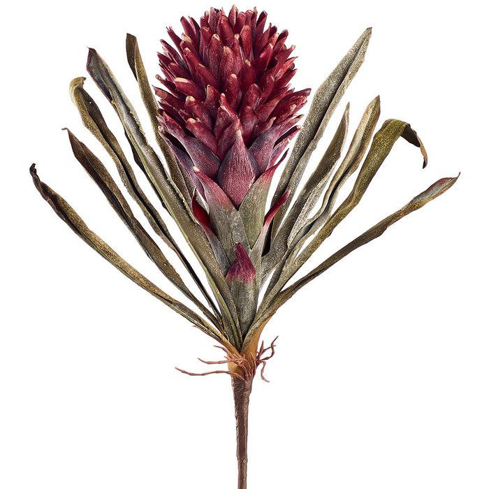 17" Dried-Look Red Hot Poker Silk Flower Stem -Burgundy (Pack of 6) - FSP107-PU/BU