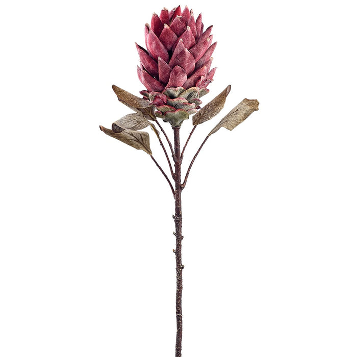 30.5" Dried-Look Red Hot Poker Silk Flower Stem -Purple/Burgundy (Pack of 12) - FSP109-PU/BU