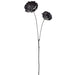 24" Metallic Artificial Poppy Flower Stem -Black (Pack of 12) - FSP111-BK