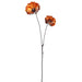 24" Metallic Artificial Poppy Flower Stem -Orange (Pack of 12) - FSP111-OR
