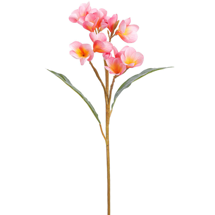 28" Frangipani Plumeria Silk Flower Stem -Boysenberry (Pack of 12) - FSP125-BB