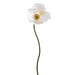 23" Poppy Silk Flower Stem -White (Pack of 6) - FSP159-WH