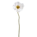 30" Poppy Silk Flower Stem -White (Pack of 6) - FSP160-WH