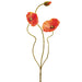 24.4" Poppy Silk Flower Stem -Orange (pack of 12) - FSP208-OR