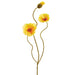24.4" Poppy Silk Flower Stem -Yellow (pack of 12) - FSP208-YE