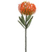 14" Artificial Pincushion Protea Flower Stem -Orange (pack of 12) - FSP211-OR