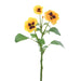 13.5" Silk Pansy Flower Stem -Yellow/Gold (pack of 12) - FSP264-YE/GO