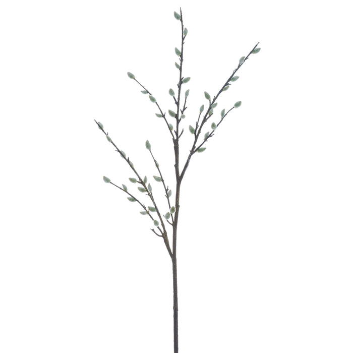 55" Silk Pussy Willow Flower Spray -Beige/Gray (pack of 12) - FSP273-BE/GY