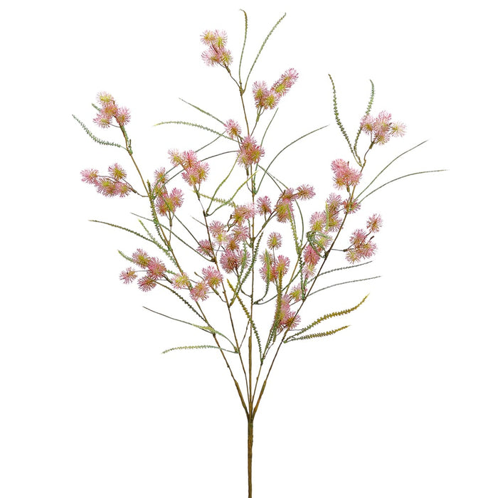 29" Artificial Mini Pompon Blossom Flower Stem -Pink (pack of 12) - FSP299-PK