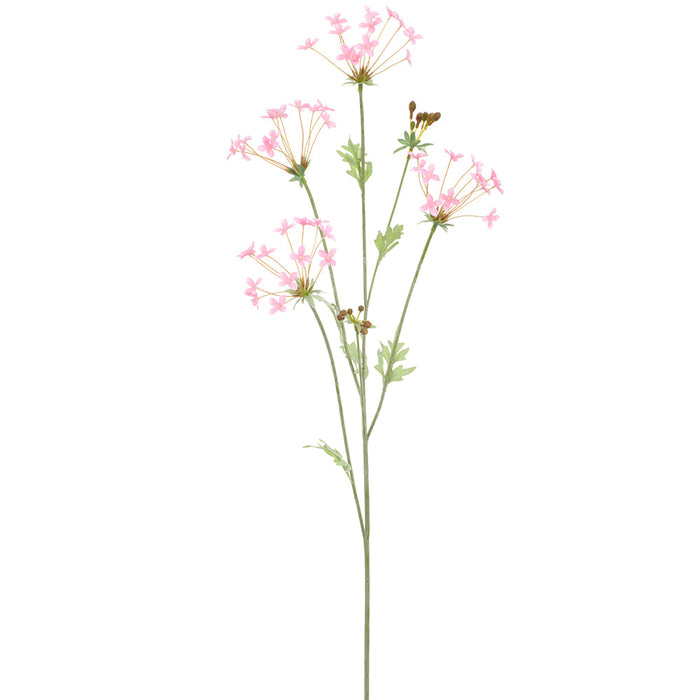 41.5" Starburst Pelargonium Silk Flower Stem -Pink (Pack of 12) - FSP330-PK