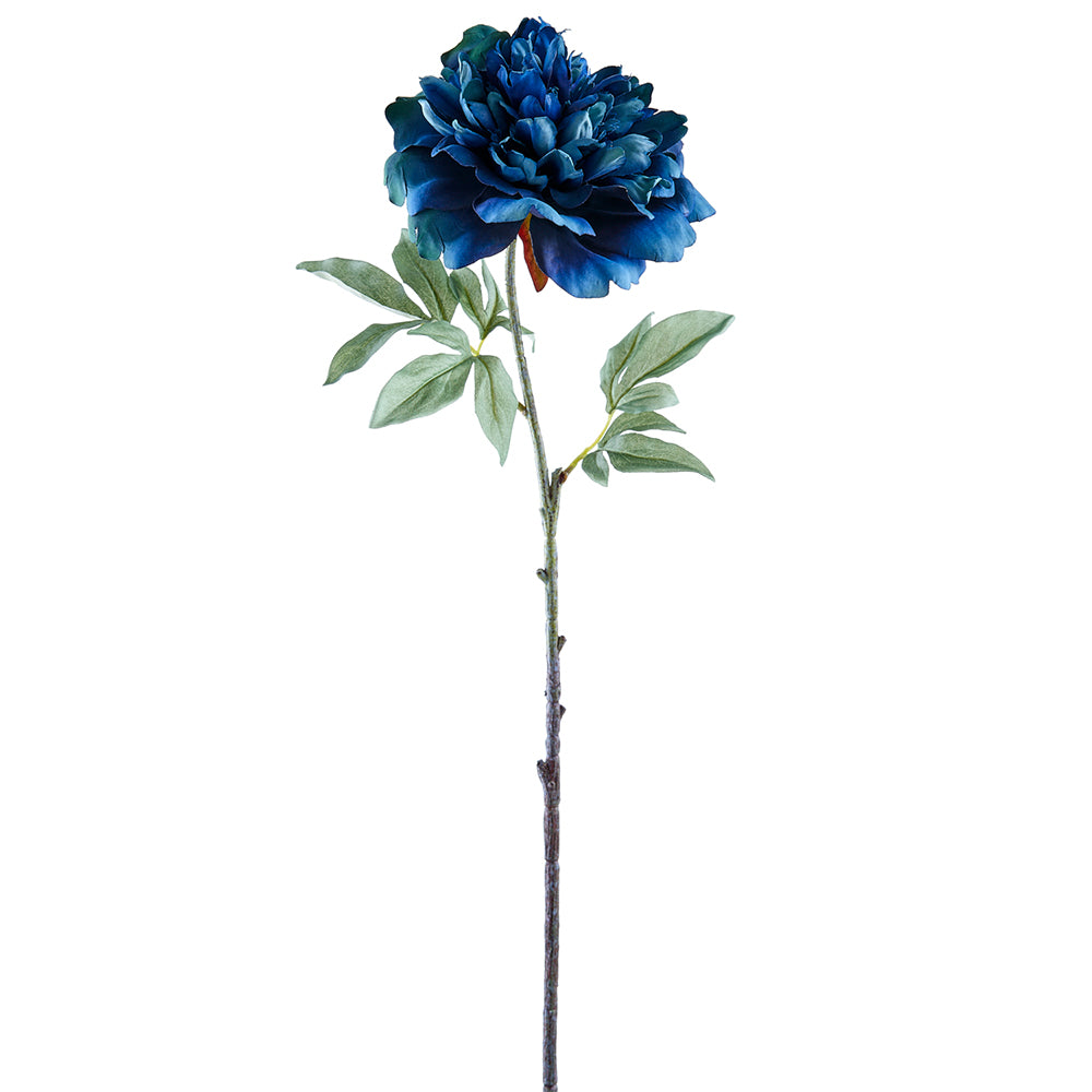 34.5" Silk Peony Flower Stem -Peacock (pack of 12) - FSP369-PC