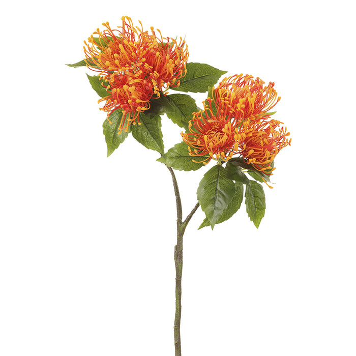 19" Protea Artificial Flower Stem -Flame (pack of 12) - FSP412-FL