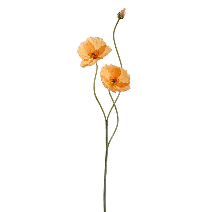 29" Poppy Silk Flower Stem -Coral (Pack of 12) - FSP539-CO
