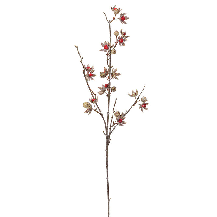 37" Pod Artificial Stem -Red/Brown (Pack of 12) - FSP545-RE/BR