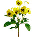 15" Silk Pansy Flower Stem -Yellow (pack of 12) - FSP766-YE