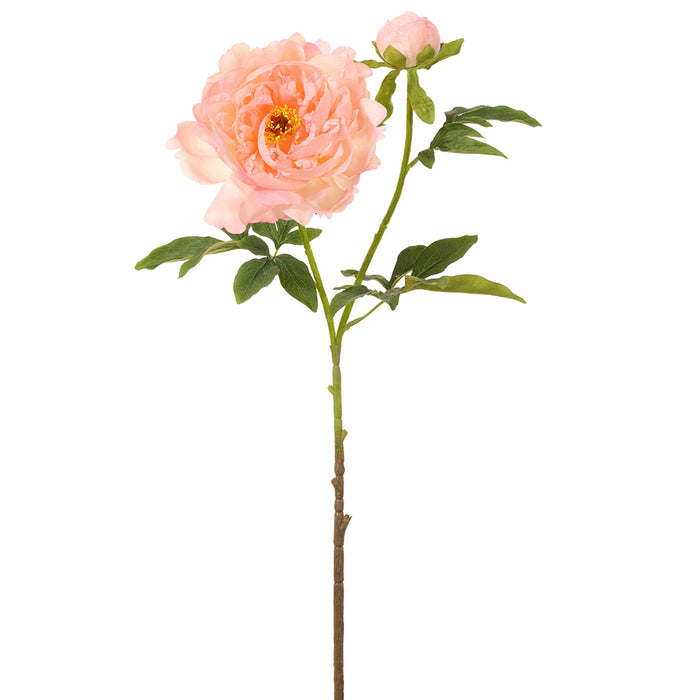 35" Silk Peony Flower Stem -Light Pink (pack of 12) - FSP795-PK/LT