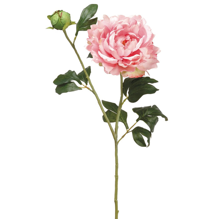 31" Peony Silk Flower Stem -Pink (pack of 12) - FSP886-PK