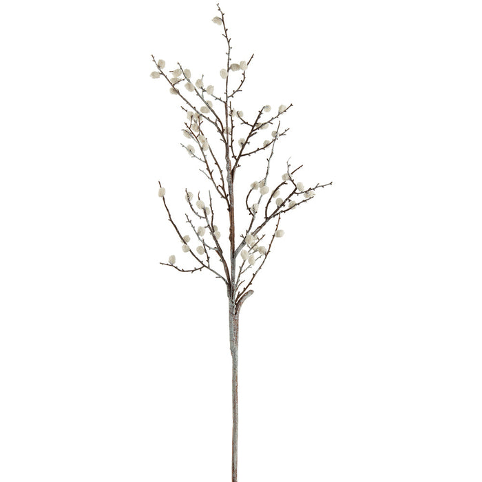 46.5" Pompon Artificial Flower Stem -Cream (Pack of 12) - FSP937-CR