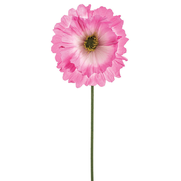 53" Paper Giant Poppy Artificial Flower Stem -Boysenberry (Pack of 12) - FSP960-BB