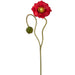 31" Poppy With Bud Silk Flower Stem -Red (Pack of 12) - FSP971-RE