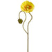 31" Poppy With Bud Silk Flower Stem -Yellow (Pack of 12) - FSP971-YE
