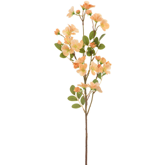 28" Quince Blossom Silk Flower Stem -Peach/Orange (Pack of 12) - FSQ002-PE/OR