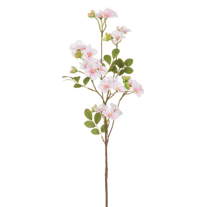 28" Quince Blossom Silk Flower Stem -Pink (Pack of 12) - FSQ002-PK