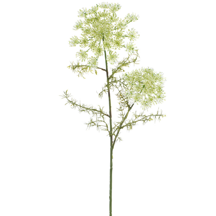 28" Queen Anne's Lace Silk Flower Stem -Cream (Pack of 12) - FSQ042-CR