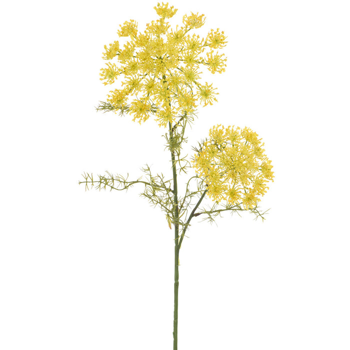 28" Queen Anne's Lace Silk Flower Stem -Yellow (Pack of 12) - FSQ042-YE