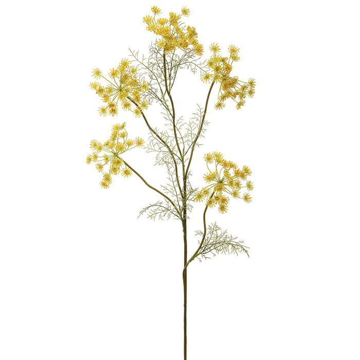 50" Queen Anne's Lace Artificial Flower Stem -Yellow (pack of 4) - FSQ450-YE