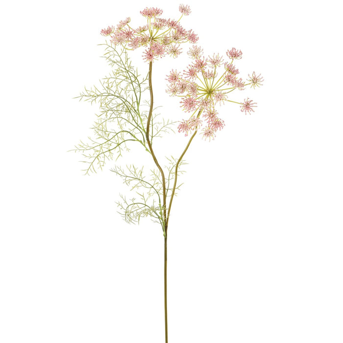 33" Queen Anne's Lace Artificial Flower Stem -Pink (pack of 6) - FSQ452-PK