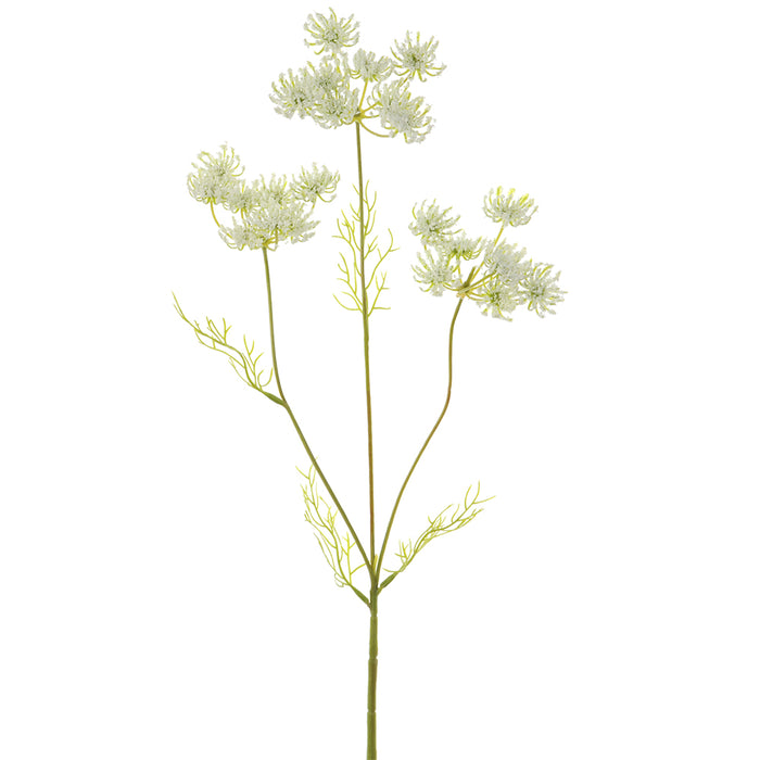 20.5" Queen Anne's Lace Artificial Flower Stem -White (pack of 12) - FSQ454-WH