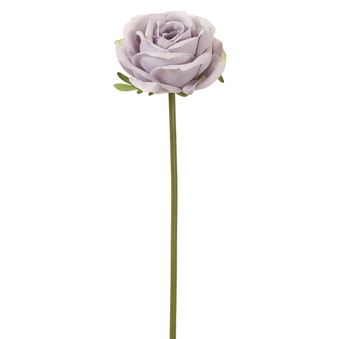 19" Faux Rose Silk Flower Stem -Lavender (pack of 12) - FSR003-LV