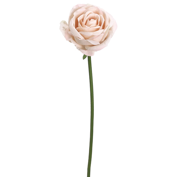 19" Faux Rose Silk Flower Stem -Soft Pink (pack of 12) - FSR003-PK/SO