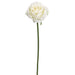 19" Faux Rose Silk Flower Stem -White (Pack of 12) - FSR003-WH