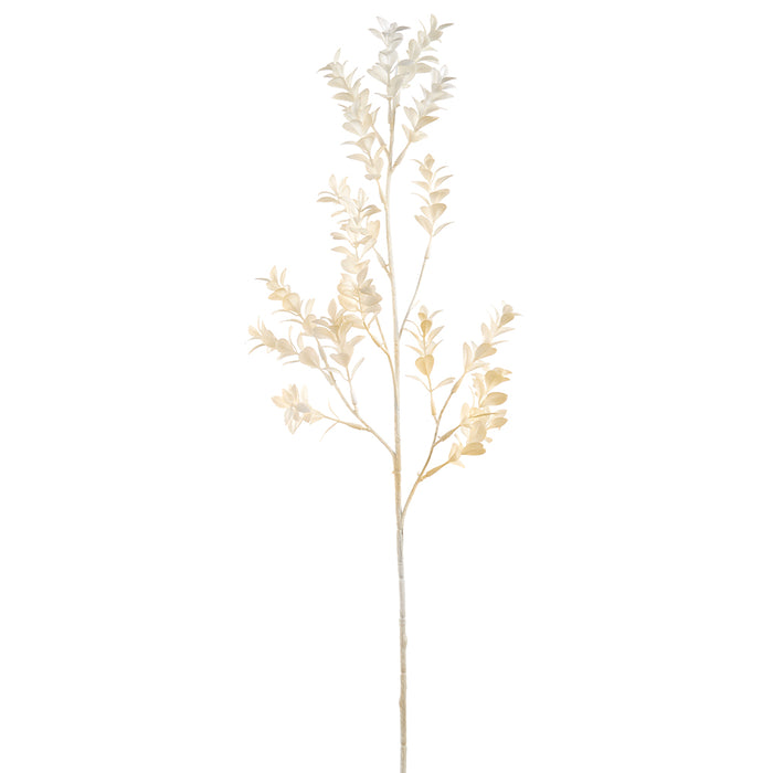 29.5" Artificial Boxwood Leaf Stem -Cream (Pack of 12) - FSR034-CR